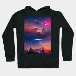 DREAMY PLANETS IN A COLORFUL GALAXY Hoodie